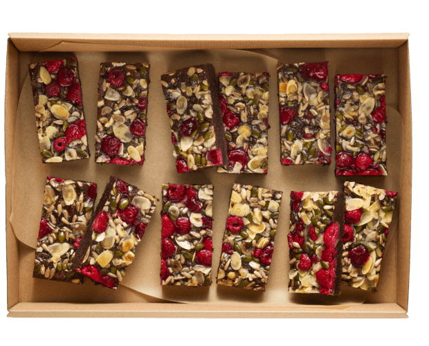Raspberry almond brownie